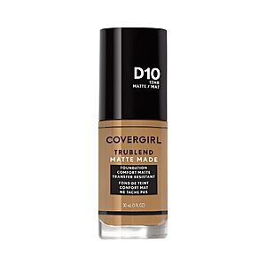 [S&S] $6.40: Covergirl TruBlend Matte Made Liquid Foundation, D10 Golden Caramel, 1.014 fl oz