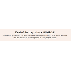 Target Daily Deals 11/1-12/24; 11/5-7 Early BF Sale