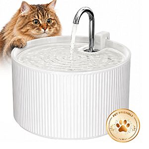 2.2L Voluas Ceramic Cat Water Fountain w/ Filter (White) $18.89 + Free Shipping w/ Prime or on $35+