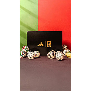 15-Piece adidas FIFA World Cup Historical Mini Soccer Ball w/ Case Set $125.07 + Free Shipping