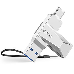 ORICO 128GB Dual Port USB 3.0 150MB/s Zinc Alloy Thumb Drive - $14.99 after coupon