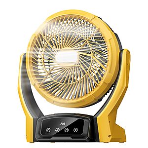 Zybaiiru Brushless Battery Operated Fan for Dewalt 20V - $34.99 AC