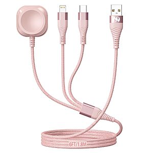 6' Xnewcable 3-in-1 USB-A Nylon Braided Charging Cable (Apple Watch, Lighting & USB-C) $3.99 + Free Shipping w/ Prime or on $35+