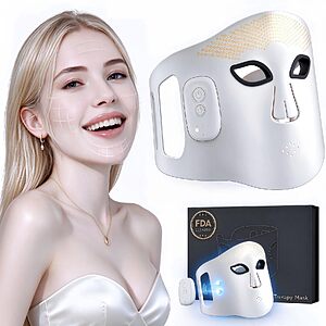 Red Light Therapy Wireless Face Mask - $49.99 After coupon