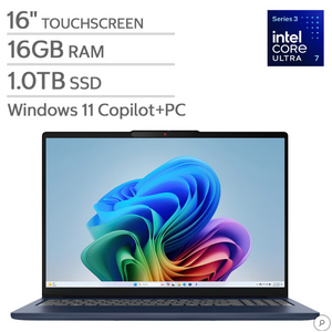 Lenovo IdeaPad Slim 5i 16" Touchscreen Laptop - Intel Core Ultra 7 355, WUXGA 1920 x 1200, 16GB RAM, 1TB SSD, Windows 11 Home - $899.99