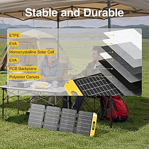 VTOMAN 40W Foldable Small Solar Pane with USB outputs - $49.99 AC