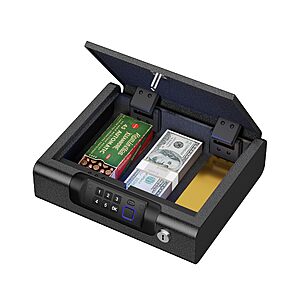 BILLCONCH Biometric Safe w/ Electronic Lock & LED Light: 10"x12" $45, 8.6"x10" $35 + Free S/H w/ Prime or on $35+