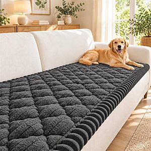 NILIOH 27.6"x59" Non-Slip Quilted Dog Couch Cover $14.99 + Free Shipping w/ Prime or on $35+