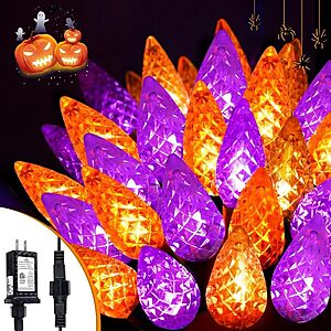 240-Count 78' C6 LED Halloween String Lights (Orange & Purple) $8.49 + Free Shipping w/ Prime or on $35+