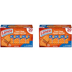 40-Pack 1.52-Oz Lance ToastChee Peanut Butter Sandwich Crackers Snack Packs $8.53 w/ S&S + Free Shipping w/ Prime or on $35+