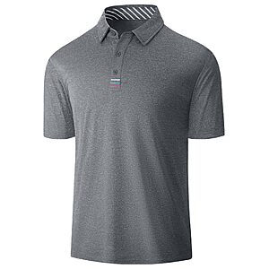 V VALANCH Men's Short Sleeve Button Up Business Casual Polo Shirts $5.99 AC