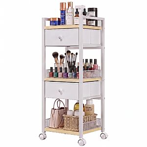 FLYCITY Makeup Organizer Cart with Drawers, Rolling Makeup Cart $28.49 At Checkout
