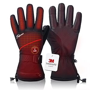 Telguua Men's or Women's Rechargeable Battery Heated Gloves w/ 3M Thinsulate & Touchscreen (Various) $39.99 + Free Shipping