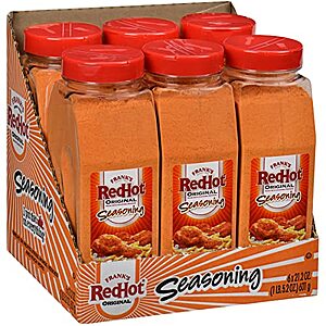 [SnS, AC] $62.20 | 6-Pack 21.2-Oz Frank's RedHot Original Seasoning at Amazon ($10.37 each)