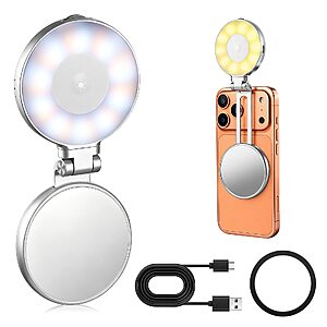 AFAITH C03 Magnetic Selfie Light, LED Phone Ring Light for iPhone MagSafe $15.72 AC