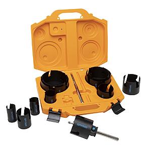 $99, Lowe's, 14 piece Spyder Carbide-tipped Arbored Adjustable Hole saw kit Set