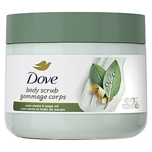 [SnS, AC] $2.72 | 15-Oz Dove Body Scrub for Exfoliated Hydrated Skin (Palo Santo & Sage Oil) at Amazon