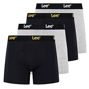 Lee Mens Underwear 4 Pack Boxers for Men Cotton Stretch Boxer Briefs