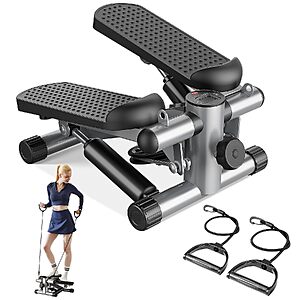 Sweetcrispy Mini Twist Stair Stepper w/ Resistance Bands (Silver) $29.68 + Free Shipping w/ Prime or on $35+