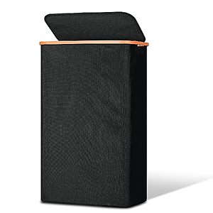 Vincona 75L Slim Laundry Basket w/ Lid & Handle (Black) $9.89 + Free Shipping w/ Prime or on $35+
