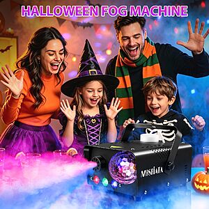600W Fog Machine with Disco Lights & Wireless Remote $36.99