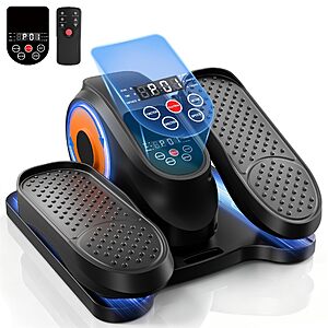 POWERFUEL Under Desk Elliptical Machine, Low Impact Seated Pedal Exerciser | No Assembly, Quiet Smooth Forward & Reverse Motion, Electric Leg Exerciser for Senior $54.99