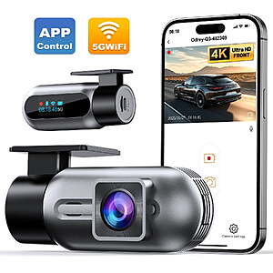 Odrey Dash Cam 4K UHD Front Dashcam with 5G WiFi Car Camera, Dash Camera with APP 24H Parking Mode $20.99