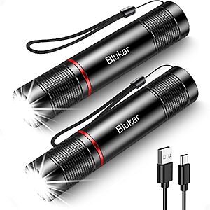 2-Pack Blukar USB-C Rechargeable LED Flashlight $13.49 + Free Shipping w/ Prime or on $35+