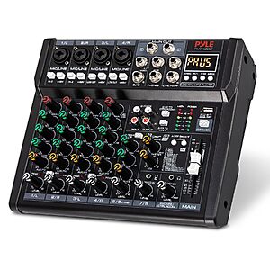 Pyle PMX408ST 8-Channel Studio Mixer w/ Bluetooth, USB, DSP Effects & +48V Phantom Power $80.99 + Free Shipping