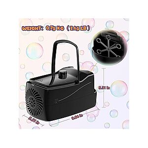 Automatic Bubble Machine (Black) $11.99 + Free S&H w/ Prime at Woot!