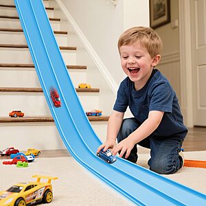 Inkzoo Flexible Race Track for Hot Wheels (Only Skyblue) - $14.99 after coupon