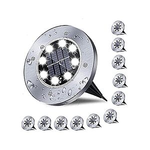 $16.99, 12 pack, 4.6" Solar Ground Lights, Woot!