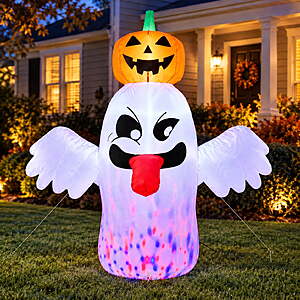 [AC] $16.03: BEEPRINCESS 6 FT Halloween Inflatable Ghost with Pumpkin Head, Light-Up RGB LED Blow Up at Amazon