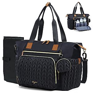 $20.89 ac FS AMAZON Diaper Bag Tote, Large with Changing Pad, Pacifier Case, and more