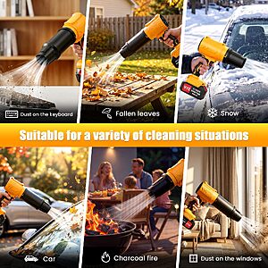 Cordless Electric Leaf Blower with 2 Batteries $31.82