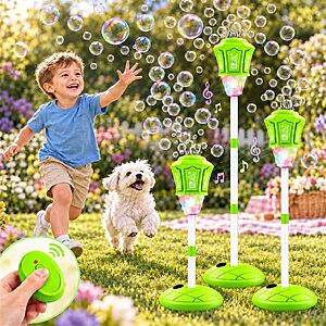 EagleStone Remote Bubble Automatic Standing Bubble Maker - $14.29 AC