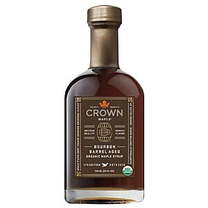 $16.99: Crown Maple Organic Bourbon Barrel Aged Maple Syrup, 25 Fl Oz
