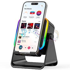 XCBUQA Wireless Induction & Bluetooth Speaker with Phone Stand $11.99 + Free Shipping
