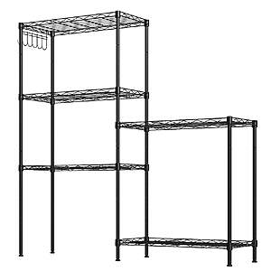 $26.09: Ktaxon 59"x21"x11.5" Heavy Duty 5-Tier Wire Shelving Rack Adjustable Shelf Storage, Black at Walmart