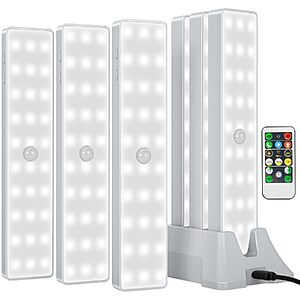 6-Pack Racokky Motion Sensor Under Cabinet Lights w/ Remote & Charging Station $23.99 + Free Shipping w/ Prime or on $35+