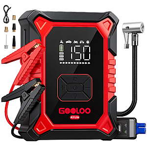GOOLOO A3 Lite Jump Starter with Air Compressor - $59.99