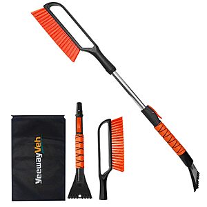 35" YeewayVeh 2-in-1 Car Snow Brush & Ice Scraper (Orange) $8.39 + Free Shipping w/ Prime or on $35+