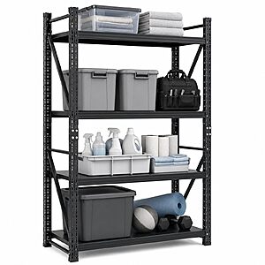 Lionhon 4-Tier Metal Shelving, 3000 lb, 36 x 16 x 71 in $67.48