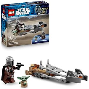 $6.99* | 58-Pc LEGO Star Wars The Mandalorian & Grogu’s Speeder Bike Building Toy at Amazon