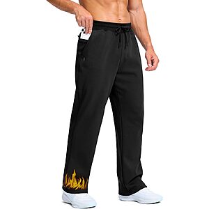 Amazon – Soothfeel Men's Fleece-Lined Open-Bottom Sweatpants - $19.94 w/ Code