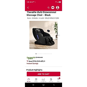 Massage chair at BJ'S