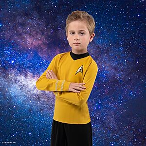 Sz Small, $2.70, Amazon, Star Trek Captain Kirk Official Youth Halloween Costume, Captain Kirk, $4.48