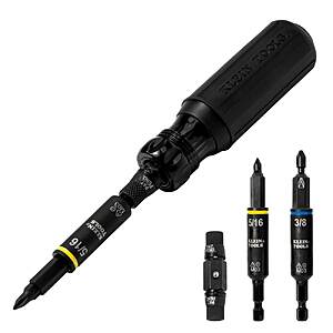 $19.98, Lowe's, Klein Tools 11-in-1 Blackout Impact-Rated Multi-Bit Screwdriver/Nut Driver