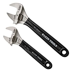 $24.98, Lowe's, 2 piece Klein Tools Blackout Extra-Capacity Adjustable Wrench Set