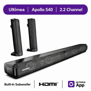 ULTIMEA 2.2ch Sound Bar for TV, Built-in Dual Subwoofer, 2 in 1 Separable Bluetooth 5.3 Soundbar $59.89